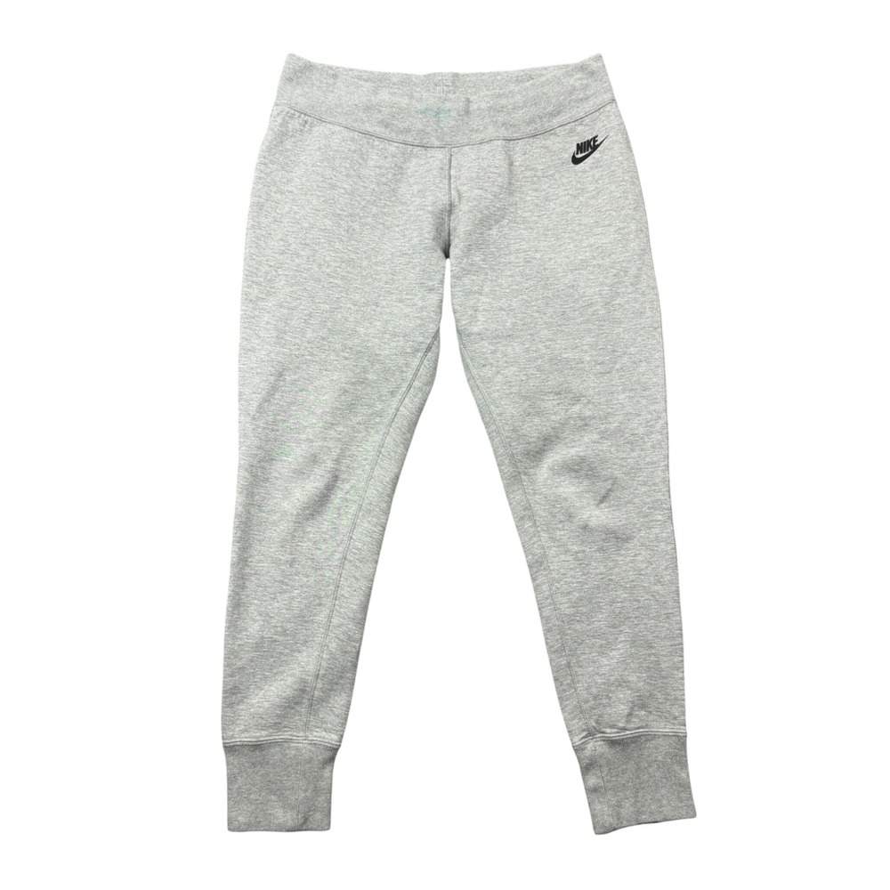 Nike Women Small Joggers Sweatpants Gray Fleece Workout Gym Lounge Sportswear